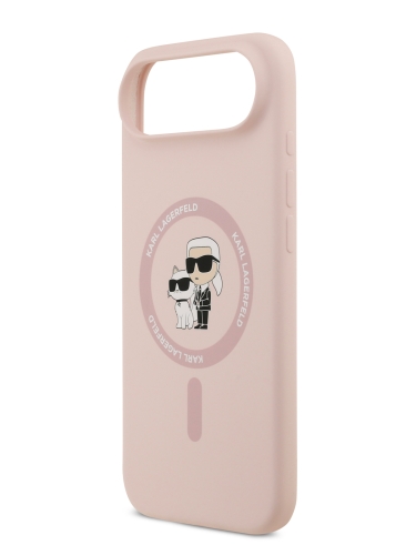 Karl Lagerfeld для iPhone Air чехол Liquid Silicone NFT Karl & Choupette Hard Pink (MagSafe)