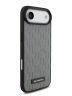 Karl Lagerfeld для iPhone Air чехол PU Saffiano Monogram Metal Plate logo Hard Grey (MagSafe)