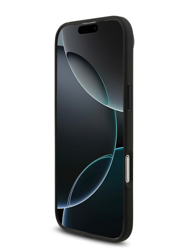 Karl Lagerfeld для iPhone Air чехол PU Saffiano Monogram Metal Plate logo Hard Grey (MagSafe)