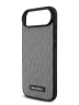 Karl Lagerfeld для iPhone Air чехол PU Saffiano Monogram Metal Plate logo Hard Grey (MagSafe)