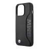 Кожаный чехол BMW Signature Genuine leather with cardslot Hard для iPhone 13 Pro Max, черный