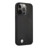 Кожаный чехол BMW Signature Genuine leather with cardslot Hard для iPhone 13 Pro Max, черный