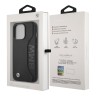 Кожаный чехол BMW Signature Genuine leather with cardslot Hard для iPhone 13 Pro Max, черный