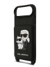 Karl Lagerfeld для iPhone Air чехол Crossbody cardslot PU Saffiano NFT Karl&Choupette Hard Black