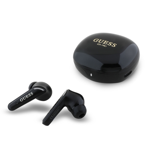 Guess Наушники TWS Bluetooth Flat with Electroplated Classic logo Black