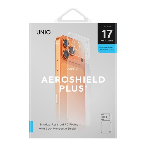 Uniq стекло для iPhone 17 Pro Max Optix Aeroshield+ Camera module (PC) Frost Clear (+inst)+Back Film