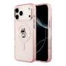 Karl Lagerfeld для iPhone 17 Pro Max чехол IML Sketch Choupette Metal camera прозрачный/розовый (MagSafe)