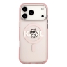 Karl Lagerfeld для iPhone 17 Pro Max чехол IML Sketch Choupette Metal camera прозрачный/розовый (MagSafe)