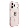 Karl Lagerfeld для iPhone 17 Pro Max чехол IML Sketch Choupette Metal camera прозрачный/розовый (MagSafe)
