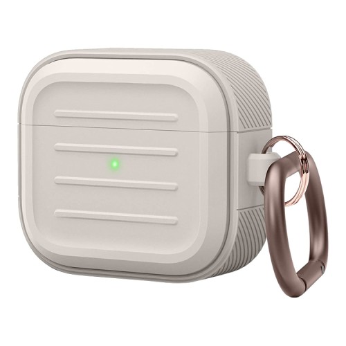 Чехол Elago Armor Silicone hang case для AirPods 3 (2021), бежевый