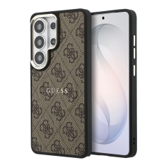 Guess для Galaxy S26 Ultra чехол PU 4G Classic metal logo &amp;Camera Hard Brown (MagSafe)
