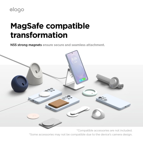 Elago для Galaxy S26 Ultra чехол Magnetic Silicone Light Blue (MagSafe)