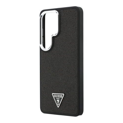 Guess для Galaxy S26 Ultra чехол Fixed Glitters Tringle metal logo & Camera Hard Black (MagSafe)