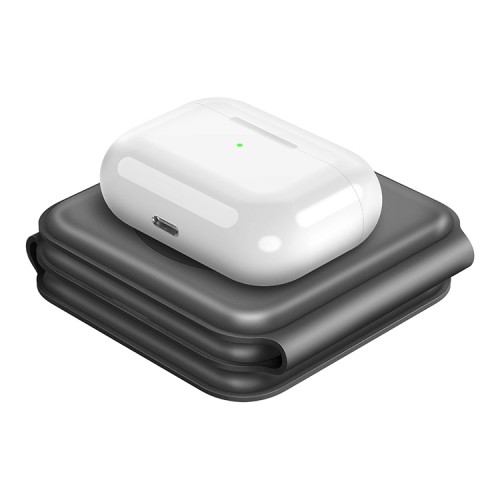 Беспроводная зарядка EnergEA Bazic GoMag Trio magnetic wireless foldable 15W, серая