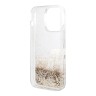 Чехол Lagerfeld Liquid glitter Karl and Choupette Hard для iPhone 14 Pro, золотой