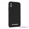 Чехол Karl Lagerfeld Liquid silicone для iPhone XR, черный