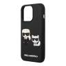 Чехол Lagerfeld 3D Rubber Karl and Choupette Hard для iPhone 13 Pro Max, черный