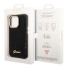 Чехол Guess PU Croco metal logo Hard для iPhone 14 Pro, черный