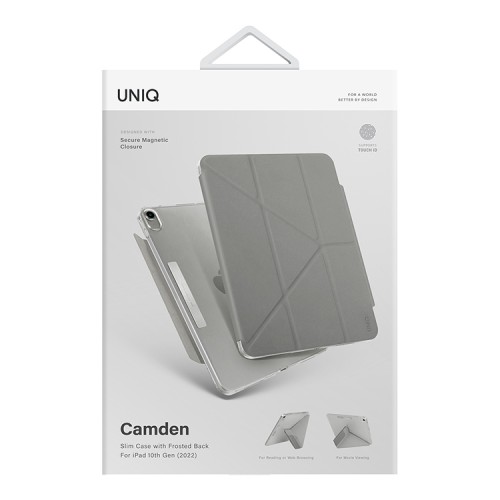 Чехол Uniq Camden для iPad 11"(2025) / 10.9"(2022), серый
