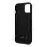 Кожаный чехол BMW Signature leather with cardslot Hard для iPhone 14 Plus, черный