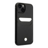 Кожаный чехол BMW Signature leather with cardslot Hard для iPhone 14 Plus, черный