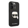 Чехол Lagerfeld PU Saffiano Karl head Patch Hard для iPhone 14 Pro, черный