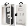Чехол Lagerfeld PU Saffiano Karl head Patch Hard для iPhone 14 Pro, черный