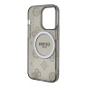 Чехол Guess Peony Glitter Hard для iPhone 13 Pro Max, черный/золотой (MagSafe)