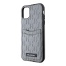 Чехол Lagerfeld PU Saffiano Monogram with Cardslot Hard для iPhone 11, серебристый