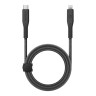 EnergEA Кабель FLOW USB-C to Lightning MFI C94 PD60W 3A Nanoweave Magnetic tie Black (1.5 метра)