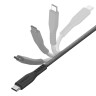 EnergEA Кабель FLOW USB-C to Lightning MFI C94 PD60W 3A Nanoweave Magnetic tie Black (1.5 метра)