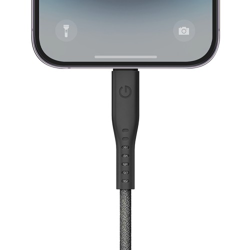 EnergEA Кабель FLOW USB-C to Lightning MFI C94 PD60W 3A Nanoweave Magnetic tie Black (1.5 метра)