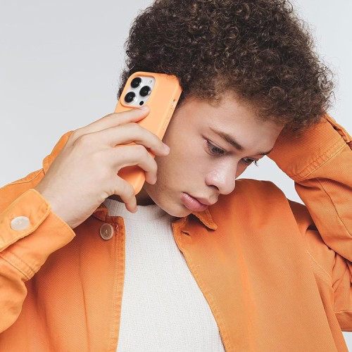 Elago для iPhone 15 Pro Max чехол Soft silicone (Liquid) Orange