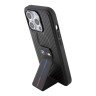 BMW для iPhone 15 Pro Max чехол GripStand M-Collection PU Carbon eff Tricolor Hard Black