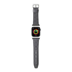 Karl Lagerfeld для Apple Watch 45/44/42 mm ремешок PU Saffiano Monogram Silver