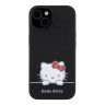 Hello Kitty для iPhone 15 Plus чехол Liquid silicone Dreaming Kitty Hard Black