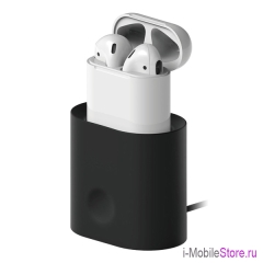Подставка Elago Charging Station для AirPods 1/2, черная
