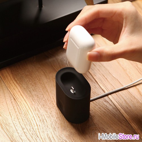 Подставка Elago Charging Station для AirPods 1/2, черная