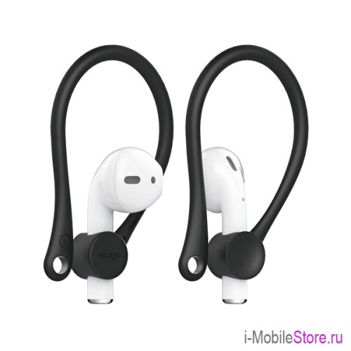 Держатель Elago EarHook для наушников AirPods All, чёрный (2 шт)
