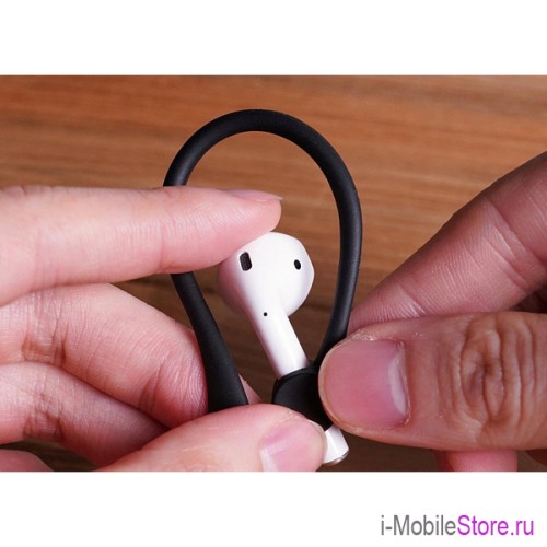 Держатель Elago EarHook для наушников AirPods All, чёрный (2 шт)