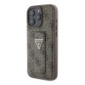 Guess для iPhone 16 Pro Max чехол GripStand PU 4G with Triangle Diamond Brown