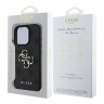 Guess для iPhone 16 Pro чехол PU кожа 4G Big metal logo Black