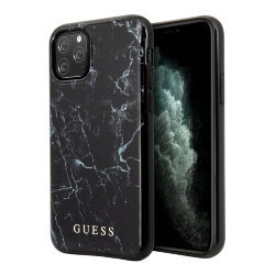 Чехол Guess Marble Design Hard для iPhone 11 Pro, черный