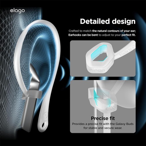 Elago для Galaxy Buds 3/3 Pro крепление EarHook Nightglow Blue (2 шт.)