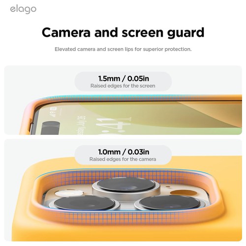 Elago для iPhone 16 Pro Max чехол Soft silicone (Liquid) Sunshine