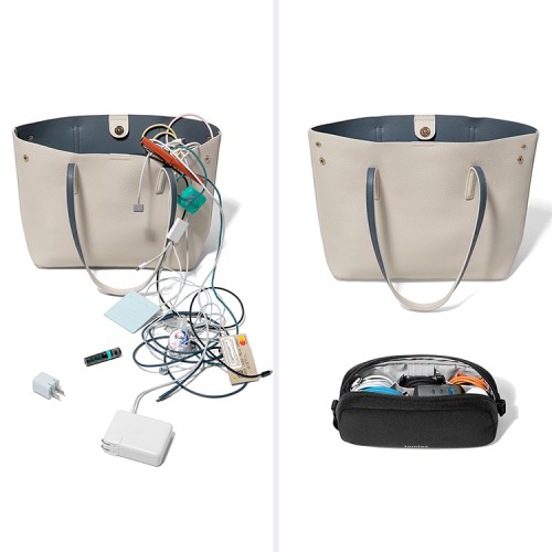 Tomtoc Travel сумка для аксессуаров Light-T12 Electronic Accessory Pouch S 1L Black