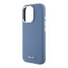 DKNY для iPhone 16 Pro Max чехол Liquid Silicone Metal logo and Camera frame Hard Blue (MagSafe)