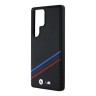 BMW для Galaxy S25 Ultra чехол M-Collection PU Texturized/Carbon Metal logo Hard Black (MagSafe)