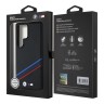 BMW для Galaxy S25 Ultra чехол M-Collection PU Texturized/Carbon Metal logo Hard Black (MagSafe)