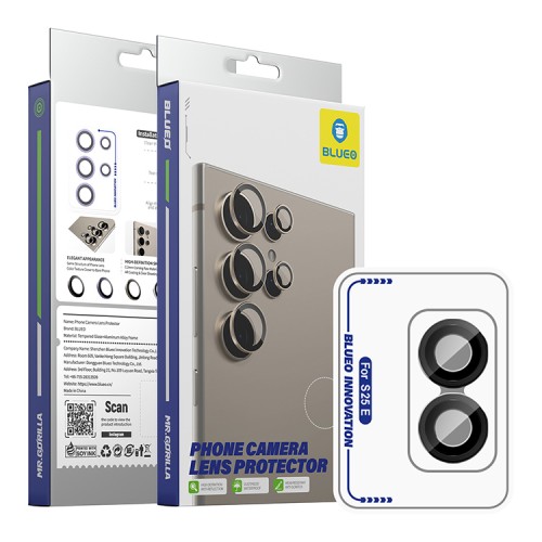 BlueO стекло для Galaxy S25 Edge, Camera lens Armor metal 2 шт. Black